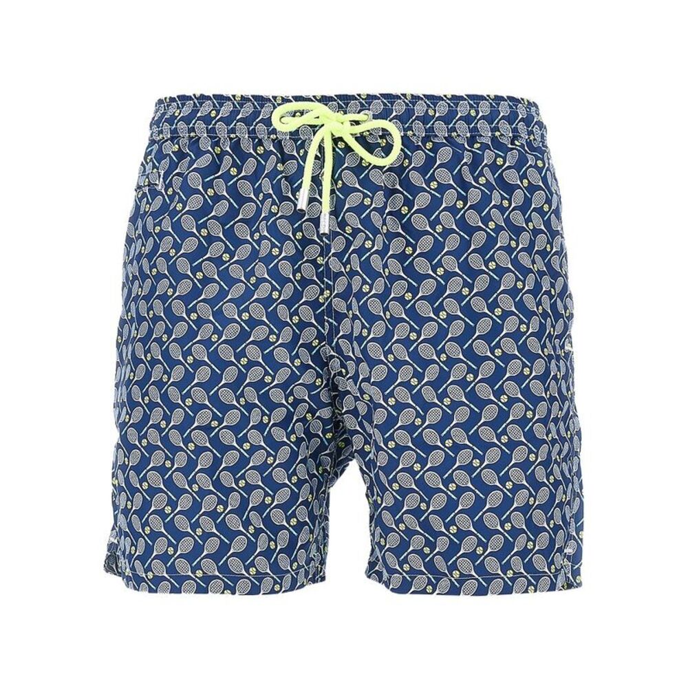 Saint Barth Men Tennis Cross Printed Swim Shorts